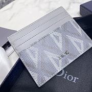 Dior Card Holder Grey CD Diamond Canvas size 10 x 8 cm - 3
