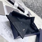 Dior Card Holder Black CD Diamond Canvas size 10 x 8 cm - 6
