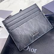 Dior Card Holder Black CD Diamond Canvas size 10 x 8 cm - 5