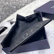 Dior Card Holder Black CD Diamond Canvas size 10 x 8 cm - 2