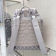 Dior Hit The Road Backpack Gray CD Diamond Canvas & Smooth Calfskin - 3