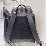 Dior Hit The Road Backpack Black CD Diamond Canvas & Smooth Calfskin - 6