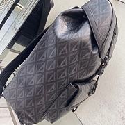 Dior Hit The Road Backpack Black CD Diamond Canvas & Smooth Calfskin - 4