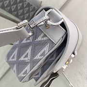 Dior Hit The Road Bag With Strap Gray CD Diamond Canvas & Smooth Calfskin - 6