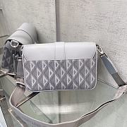 Dior Hit The Road Bag With Strap Gray CD Diamond Canvas & Smooth Calfskin - 3