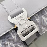 Dior Hit The Road Bag With Strap Gray CD Diamond Canvas & Smooth Calfskin - 2
