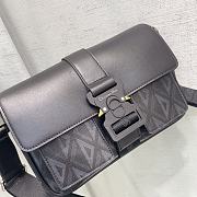 Dior Hit The Road Bag With Strap Black CD Diamond Canvas & Smooth Calfskin - 5