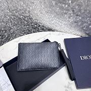 Dior A5 Pouch Dior Black CD Diamond Canvas 26.5 x 17.5 cm - 4
