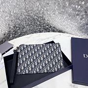 Dior A5 Pouch Beige and Black Dior Oblique Jacquard 26.5 x 17.5 cm - 1
