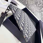 Dior A5 Pouch Beige and Black Dior Oblique Jacquard 26.5 x 17.5 cm - 4