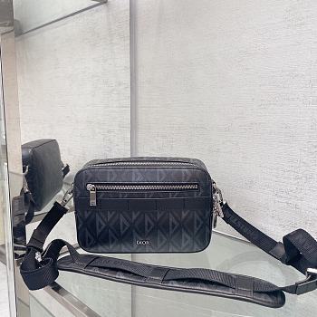 Dior Safari Bag With Strap Dior Black CD Diamond Canvas 22x15x6 cm