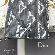 Dior Vertical Long Wallet Dior Gray CD Diamond Canvas 18.5x9.5 cm - 4