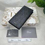 Dior Vertical Long Wallet Dior Black CD Diamond Canvas 18.5x9.5 cm - 1