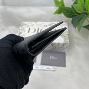 Dior Vertical Long Wallet Dior Black CD Diamond Canvas 18.5x9.5 cm - 6