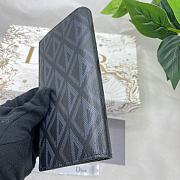 Dior Vertical Long Wallet Dior Black CD Diamond Canvas 18.5x9.5 cm - 2