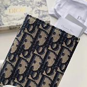 Dior Vertical Long Wallet Beige/Black Dior Oblique Jacquard 18.5x9.5 cm - 4