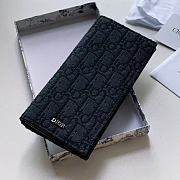 Dior Vertical Long Wallet Black Dior Oblique Jacquard 18.5x9.5 cm - 5