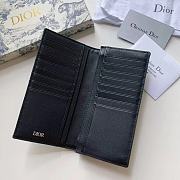 Dior Vertical Long Wallet Black Dior Oblique Jacquard 18.5x9.5 cm - 3