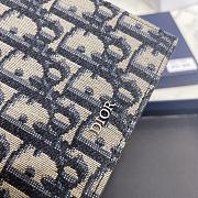 Dior Wallet Beige and Black Dior Oblique Jacquar 11.5 x 9.5 cm - 3