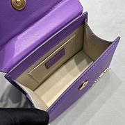 Jacquemus Le Chiquito Moyen Purple Bag 18x15.5x8 cm - 5