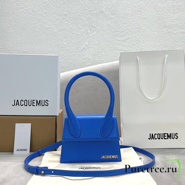Jacquemus Le Chiquito Moyen Blue Bag 18x15.5x8 cm - 1