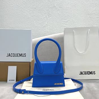 Jacquemus Le Chiquito Moyen Blue Bag 18x15.5x8 cm