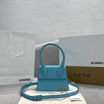 Jacquemus Le Chiquito Moyen Turquoise Bag 18x15.5x8 cm 