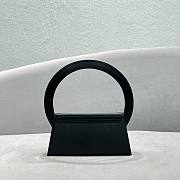 Jacquemus Le Sac Rond Black Smooth Leather 26x13x6 cm - 6