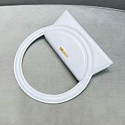 Jacquemus Le Sac Rond White Smooth Leather 26x13x6 cm - 4