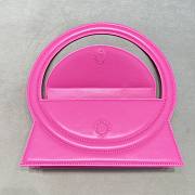 Jacquemus Le Sac Rond Pink Smooth Leather 26x13x6 cm - 6