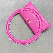 Jacquemus Le Sac Rond Pink Smooth Leather 26x13x6 cm - 5
