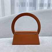 Jacquemus Le Sac Rond Brown Smooth Leather 26x13x6 cm - 4