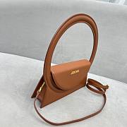 Jacquemus Le Sac Rond Brown Smooth Leather 26x13x6 cm - 2