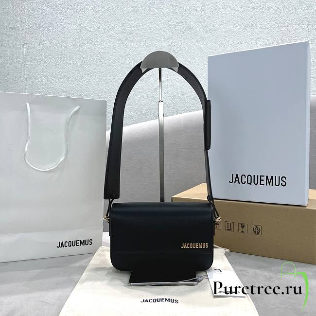 Jacquemus Le Carinu Black Smooth Leather 19x13x3.5 cm - 1