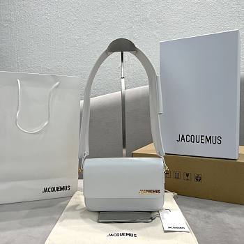 Jacquemus Le Carinu White Smooth Leather 19x13x3.5 cm