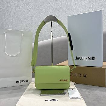 Jacquemus Le Carinu Green Smooth Leather 19x13x3.5 cm