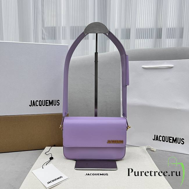 Jacquemus Le Carinu Light Purple Smooth Leather 19x13x3.5 cm - 1