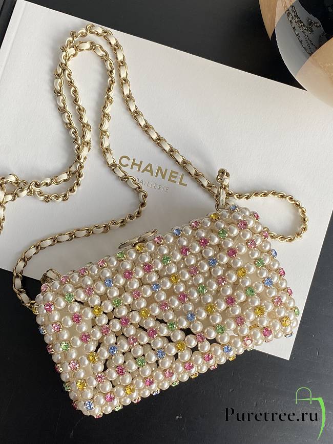 Chanel Evening Bag Glass Pearls Transparent & Multicolour AS3771  - 1