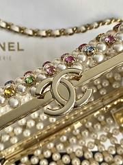 Chanel Evening Bag Glass Pearls Transparent & Multicolour AS3771  - 3