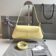 Balenciaga XX Flap Stretch BB-logo Light Yellow Leather size 27x4.8x15.5 cm - 4