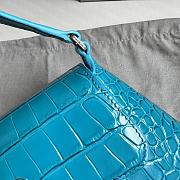 Balenciaga XX Flap Stretch BB-logo Blue Crocodile Embossed 27x4.8x15.5 cm - 2