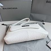 Balenciaga XX Flap Stretch BB-logo White Crocodile Embossed 27x4.8x15.5 - 2