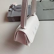 Balenciaga Gossip Small Croc-Effect White Leather 23.5x12.4x10.4 cm - 5