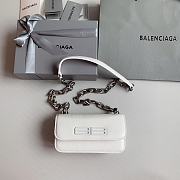 Balenciaga Gossip XS Croc-Effect White Leather 19x5.5x10 cm - 1