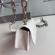 Balenciaga Gossip XS Croc-Effect White Leather 19x5.5x10 cm - 5