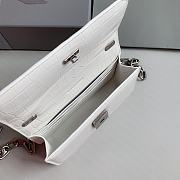 Balenciaga Gossip XS Croc-Effect White Leather 19x5.5x10 cm - 4