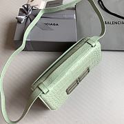 Balenciaga Gossip Small Croc-Effect Mint Leather 23.5x12.4x10.4 cm - 3