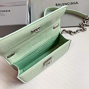 Balenciaga Gossip XS Croc-Effect Mint Leather 19x5.5x10 cm - 5