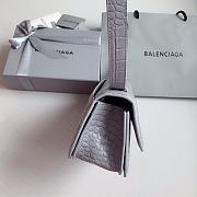 Balenciaga Gossip Small Croc-Effect Gray Leather 23.5x12.4x10.4 cm - 6