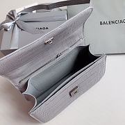 Balenciaga Gossip Small Croc-Effect Gray Leather 23.5x12.4x10.4 cm - 5